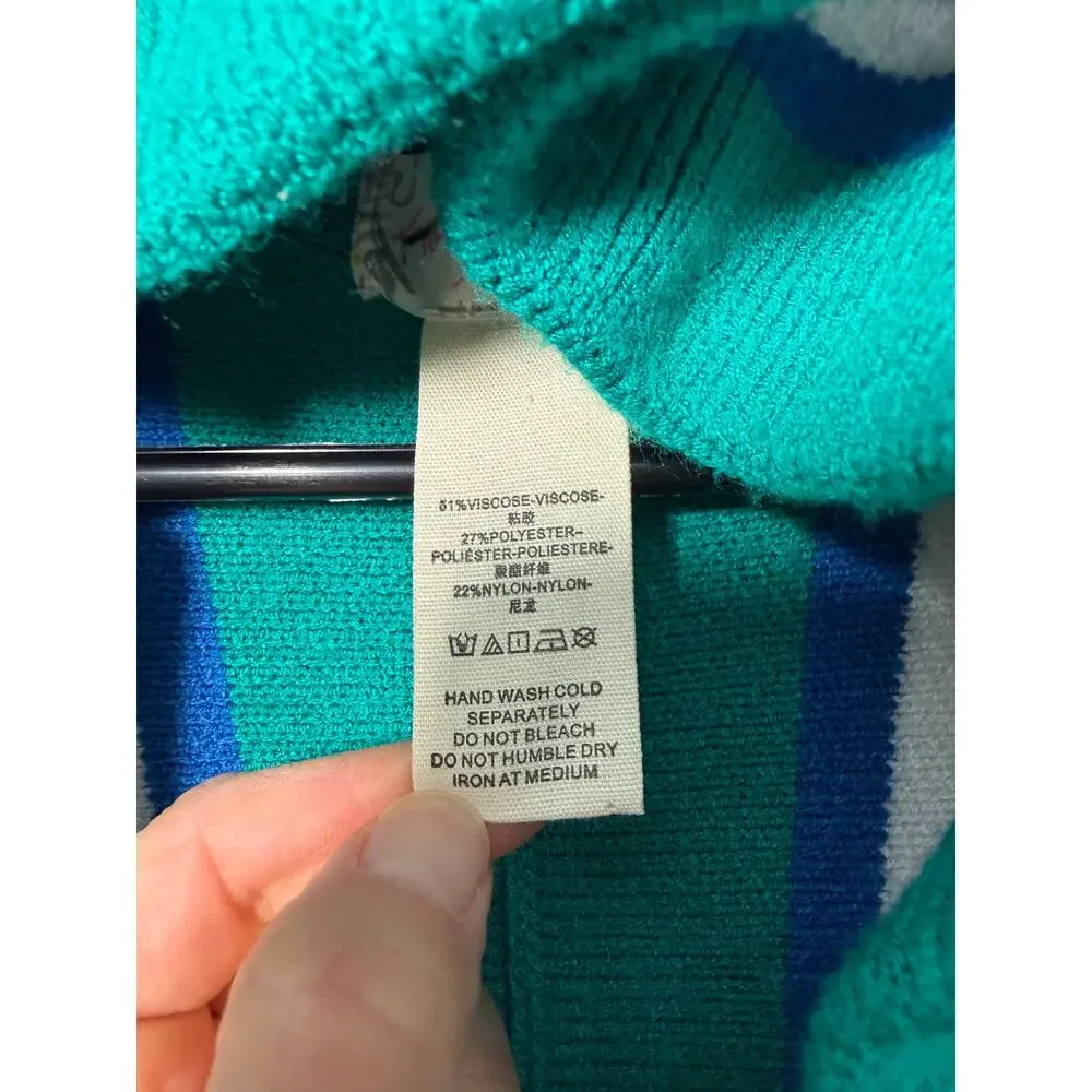 Free People All I Need Stripe Hooded Poncho One Size